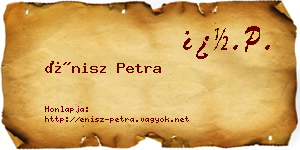 Énisz Petra névjegykártya